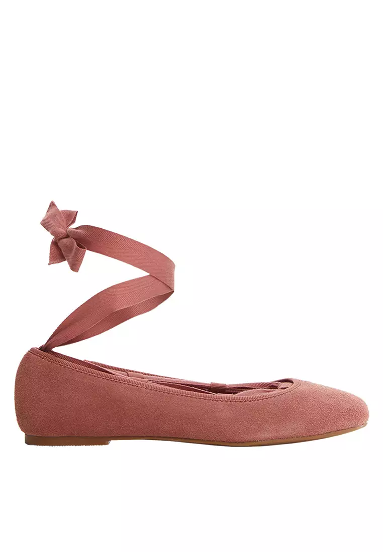 Discount on Mango Kids  shoes - SKU: Leather Ballerina Flats