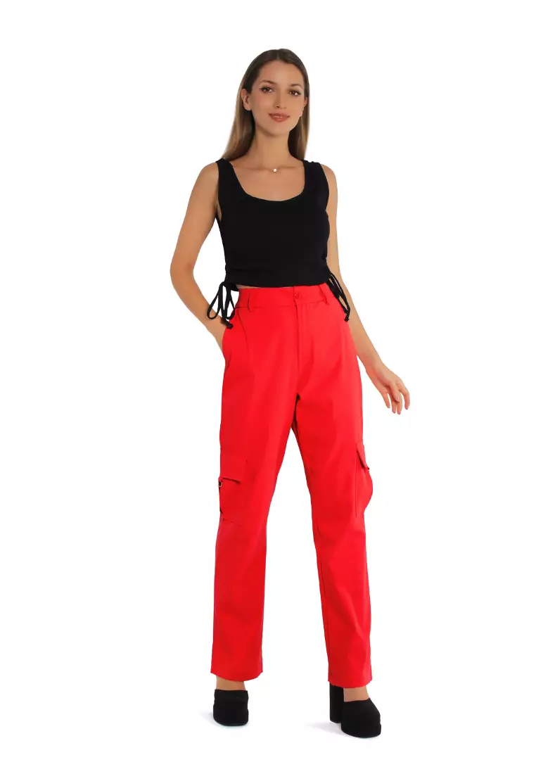 Black Ruched Crop Top