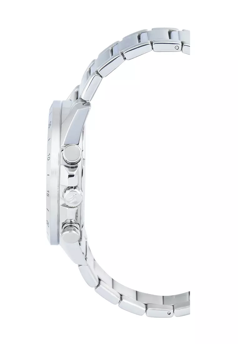 Casio Edifice Chronograph EFR-571MD-8AV Jam Tangan Analog Pria White Dial - Silver Stainless Steel