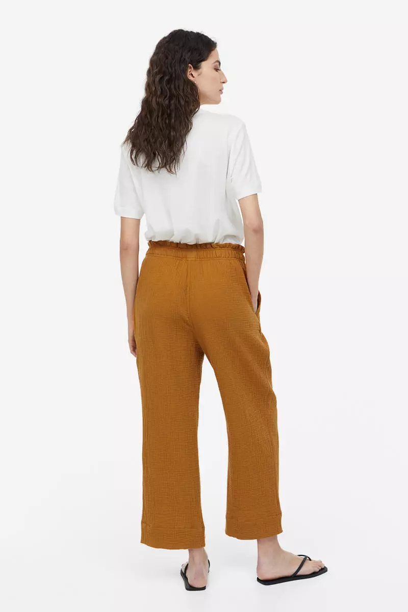 Yellow paper hotsell bag trousers