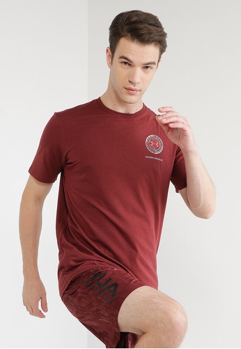 Under Armour red Engineered Compass Tee FB403AA6AC237DGS_1