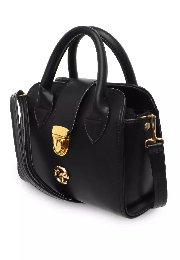 Yosevin Slingbags Wanita Motif Polos Design Simple - Black