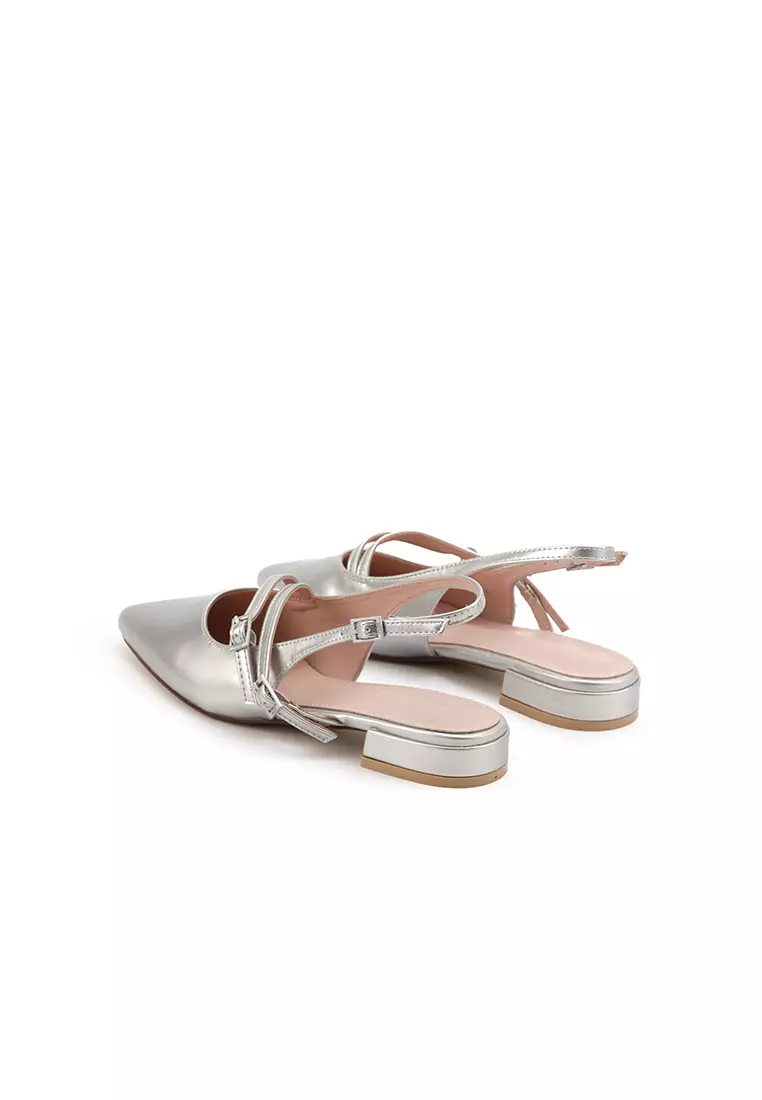 BUCKLE SLINGBACK LOW HEEL