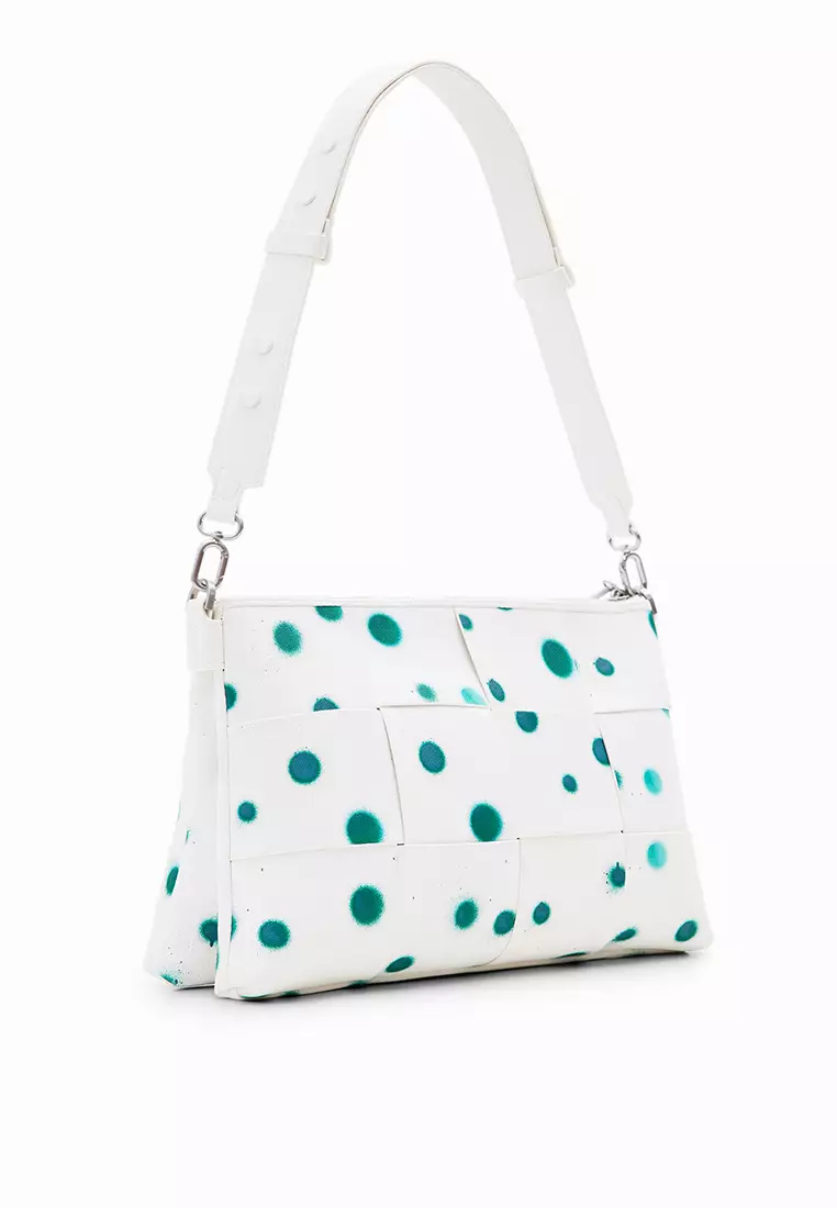 Desigual Woman Accessories M woven droplets crossbody bag.