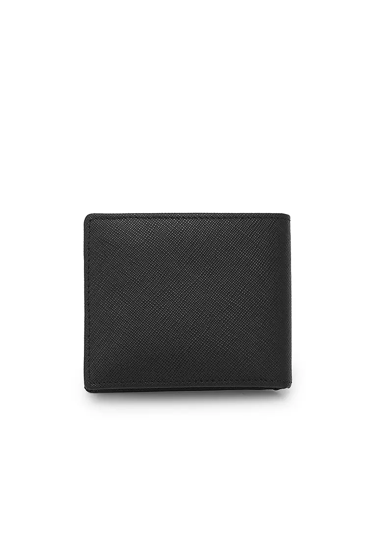 Men's Genuine Leather RFID Blocking Wallet (Genuine 皮革錢包) - 黑色