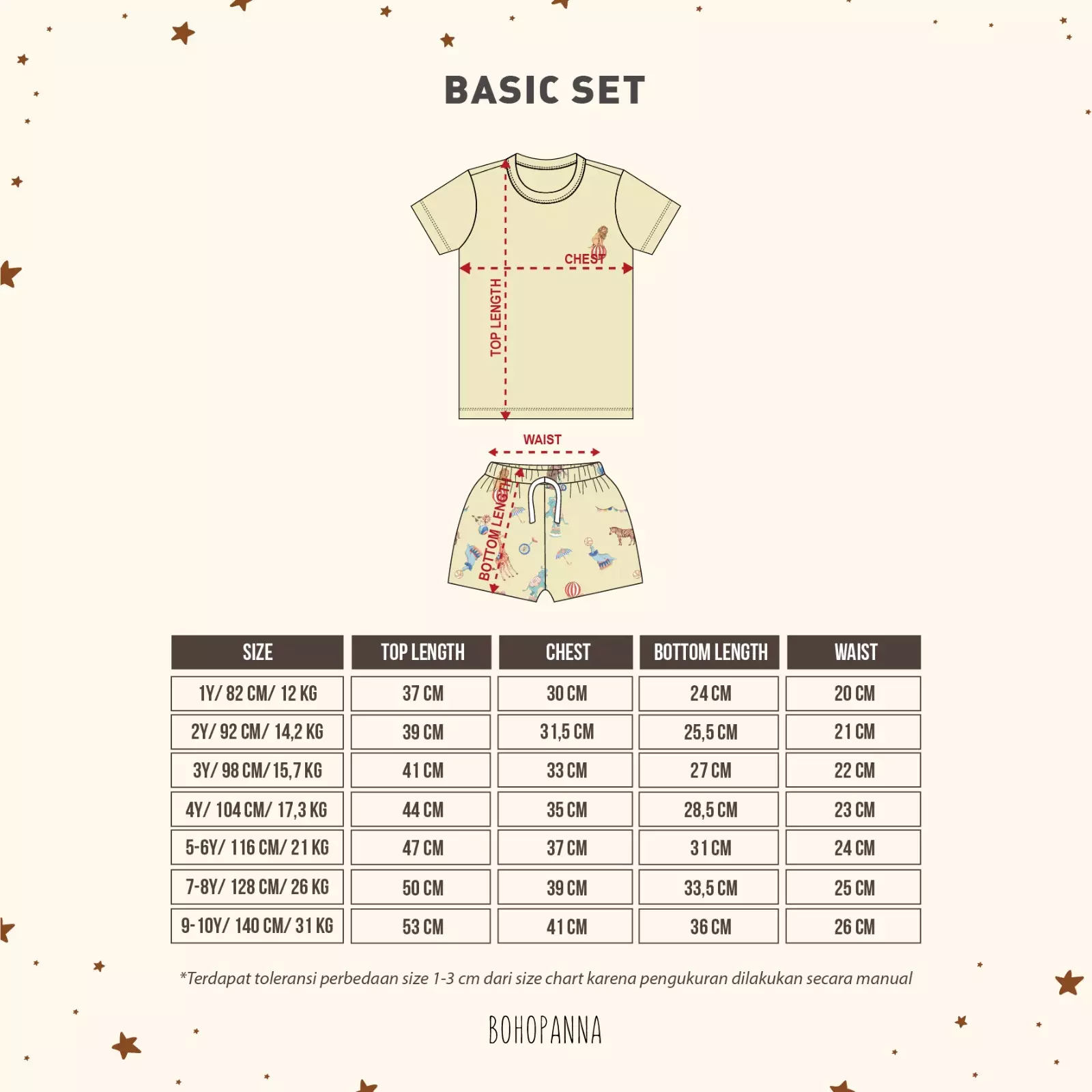 BOHOPANNA - BASIC SET - SETELAN ANAK - ATHLETE