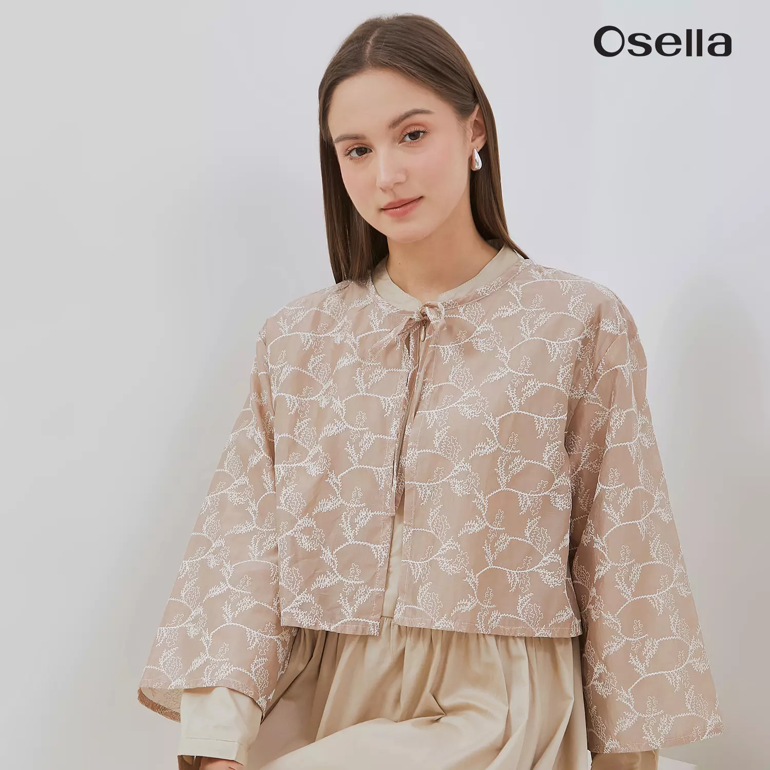 Osella Layla Embroidered Outer Set Maxi Dress 1157660287 | Dress Raya Lengan Panjang Wanita