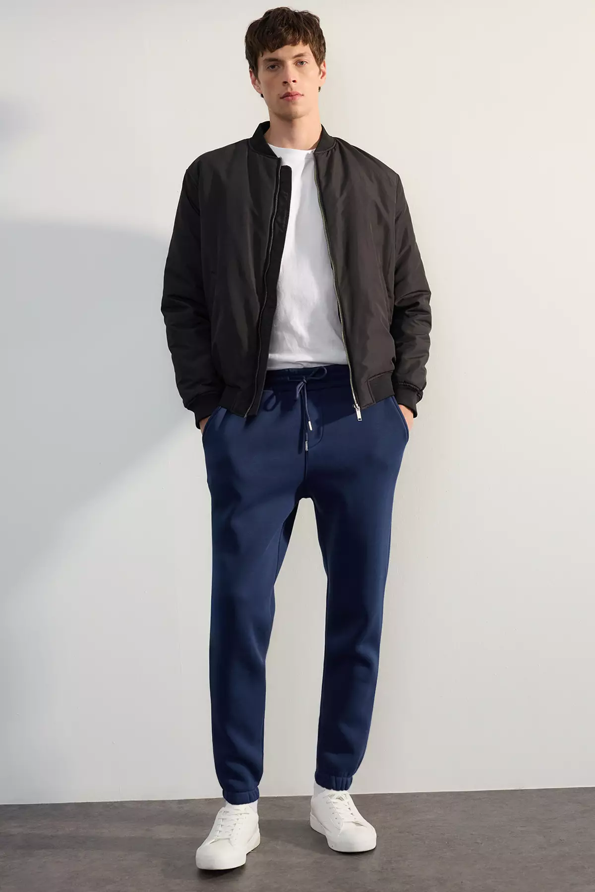 Indigo Unisex Regular/Normal Cut Leg Elasticated Polar Fleece/Warm Sweatpants