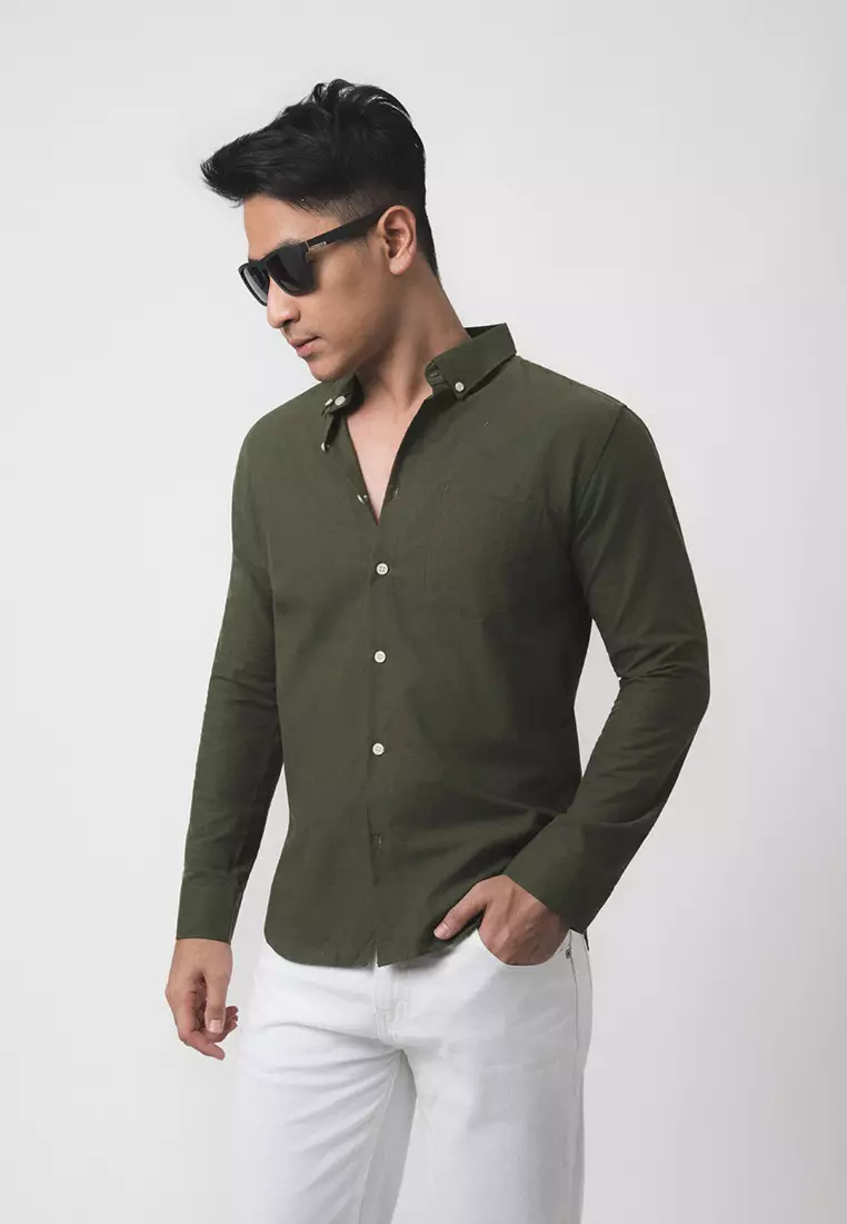 Hunter Green Oxford Premium Shirt