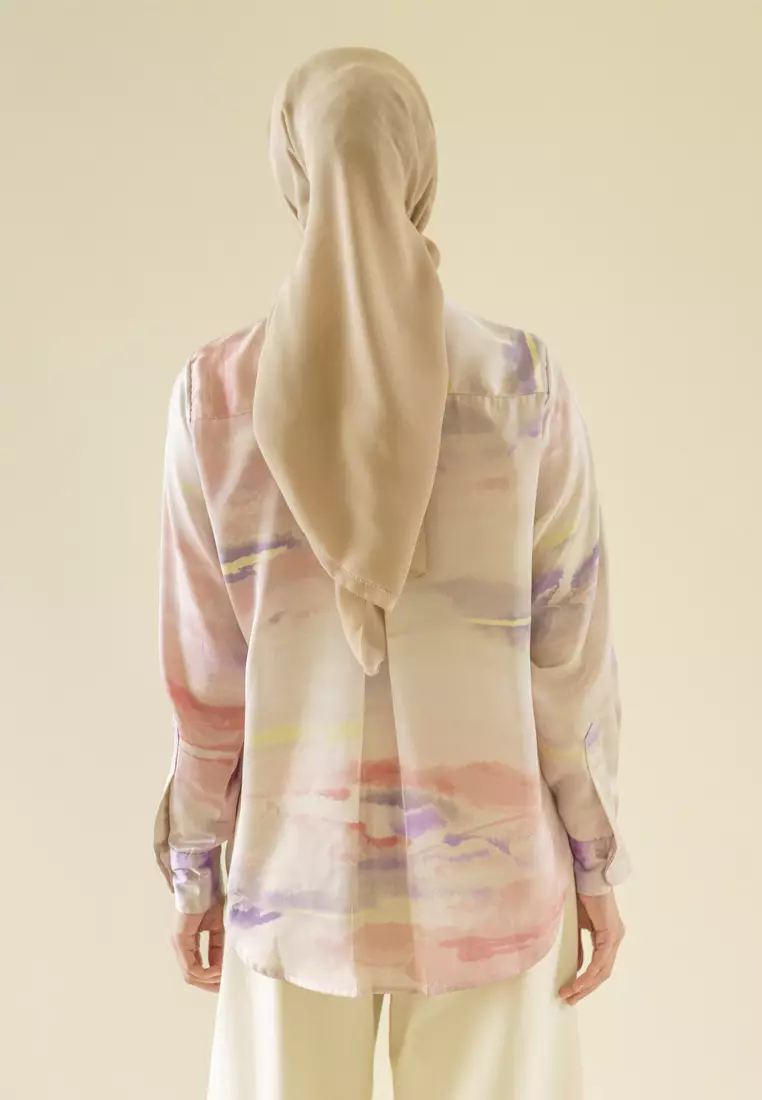 Jenna and Kaia - Athaya Top Pink - Kemeja Wanita Lengan Panjang