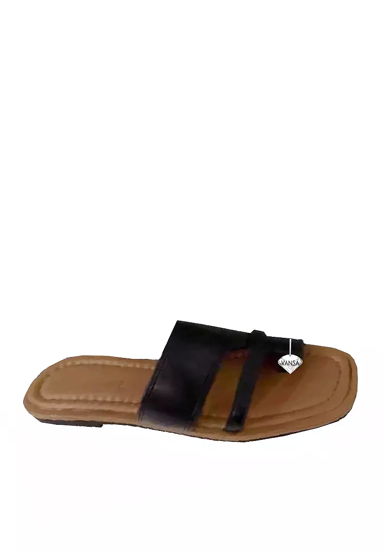 Discount on Twenty Eight Shoes  shoes - SKU: VANSA Simple Slip-On Sandals VSW-FF-A115