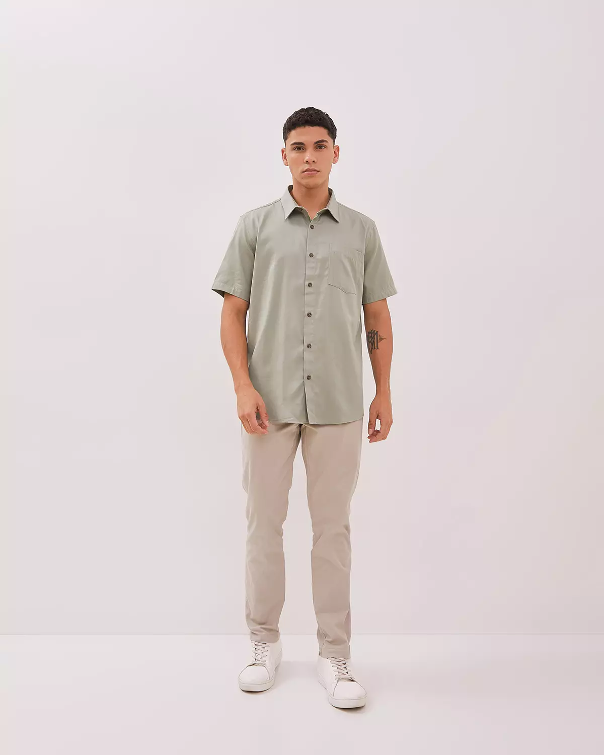 MEN'S GREEN SHORT SLEEVE SHIRT