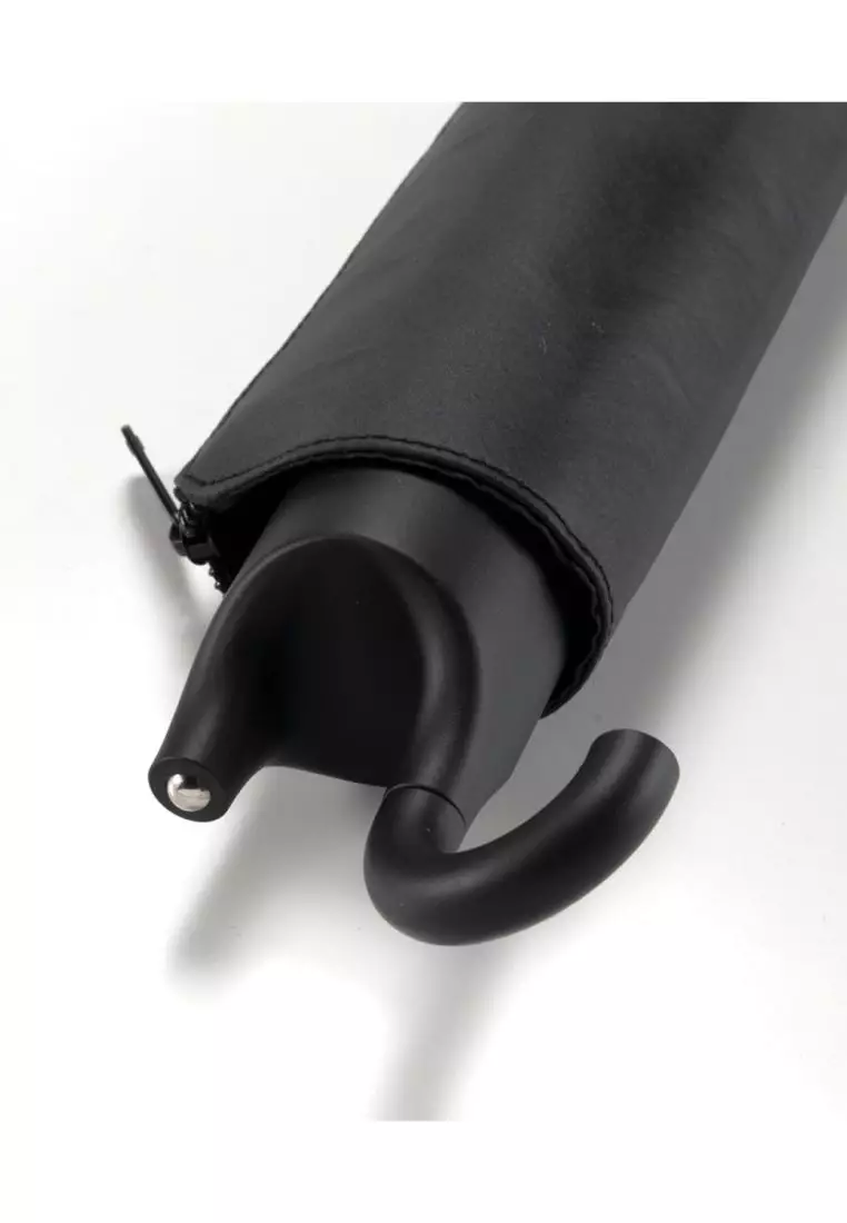 WPC IZA Large & Hook UV Protection UPF 50+  Folding Umbrella 55cm (Black)