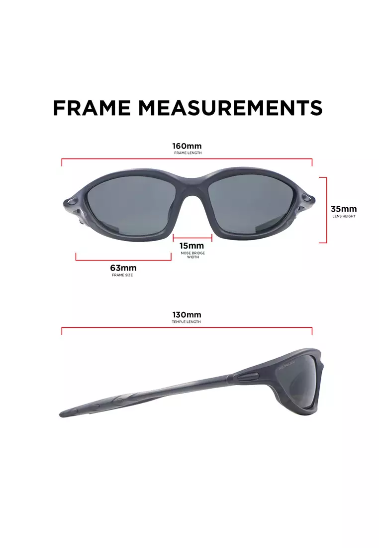 Icefish 2.0 Running/Cycling/Biking HD Polarized Sunglasses Unisex #77-S6 (S.Smoke/Blue)