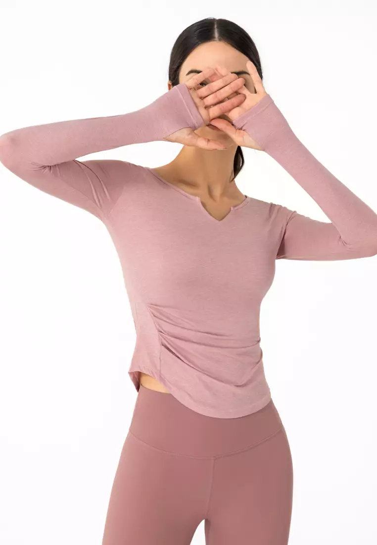 Alo Yoga Barre Long Sleeve In Pink | ModeSens