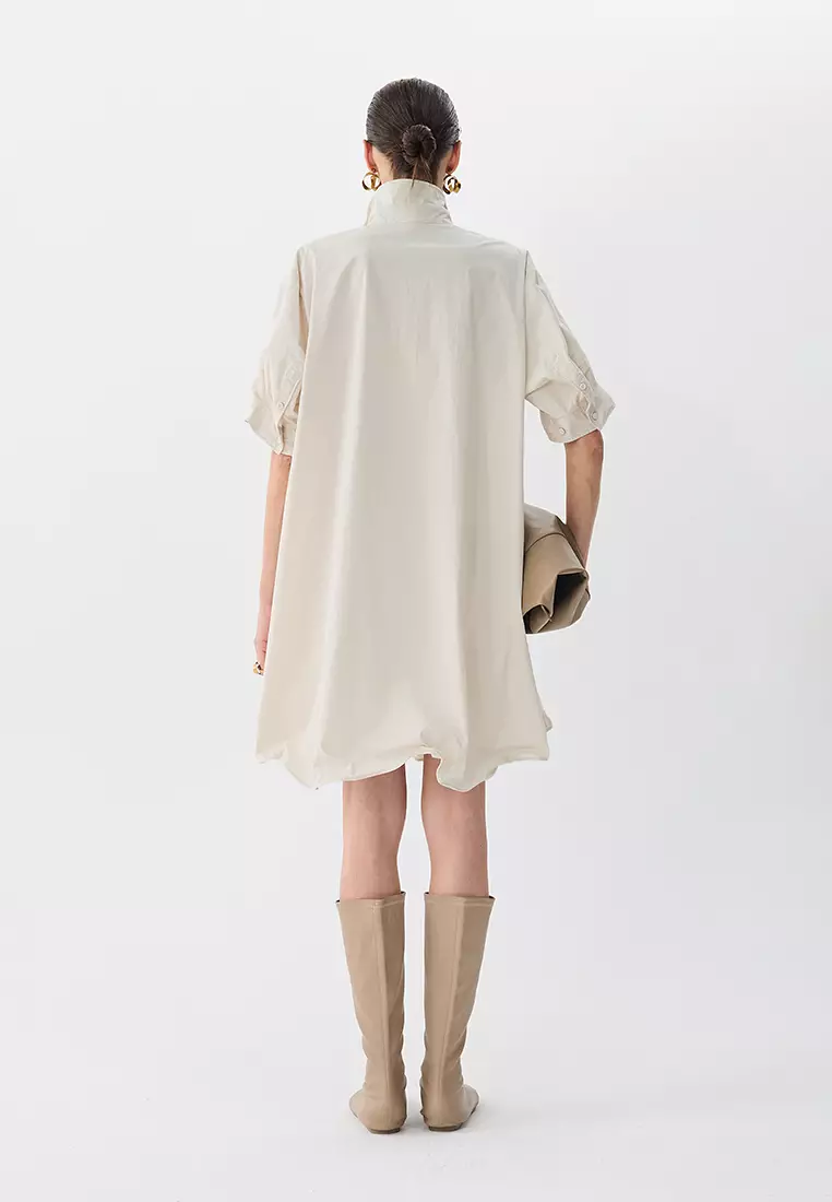 Cotton short-sleeved dress