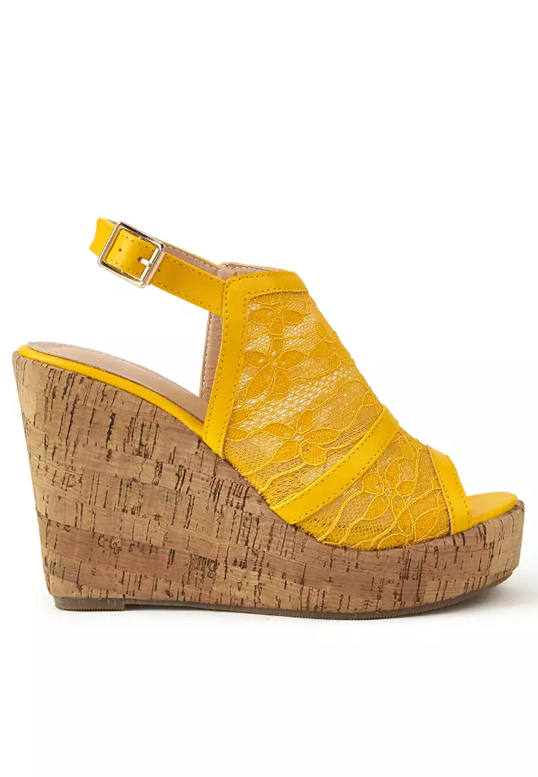 Discount on Twenty Eight Shoes  shoes - SKU: Lace Stitched Cork Wedge Sandals Wty9123-18