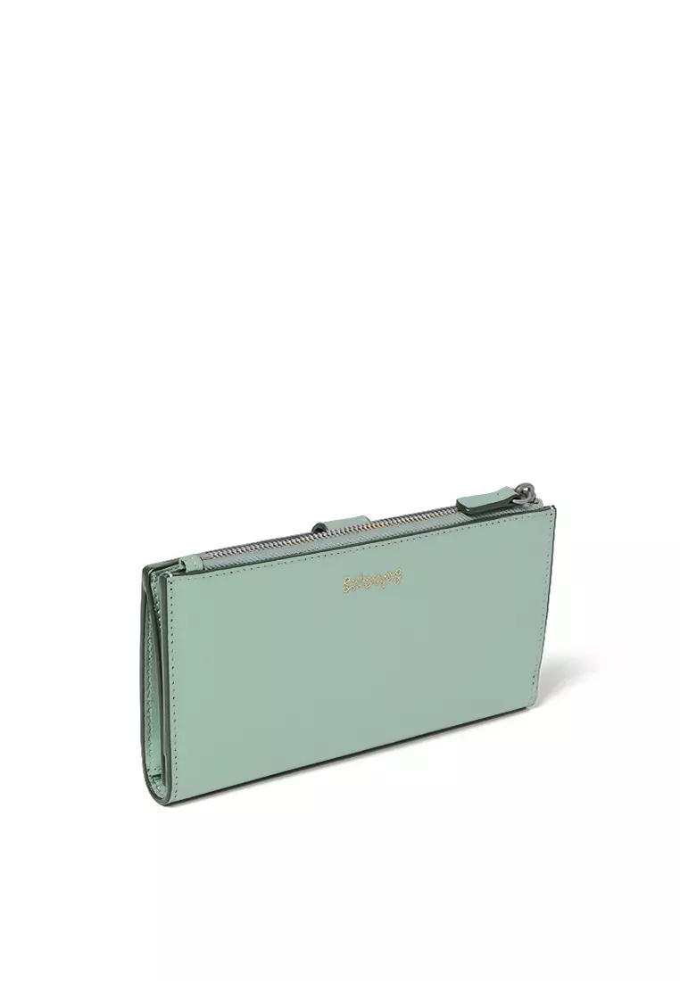 Bi-fold Long Wallet - Mint Blue