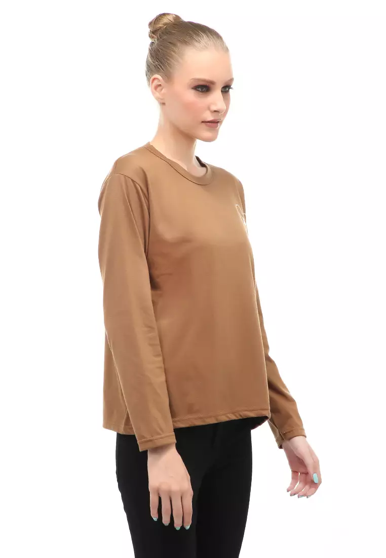 Dreama Kaos Oversized Long Sleeves Atasan Wanita Relaxed Fit - Mopan Bubu The Bear