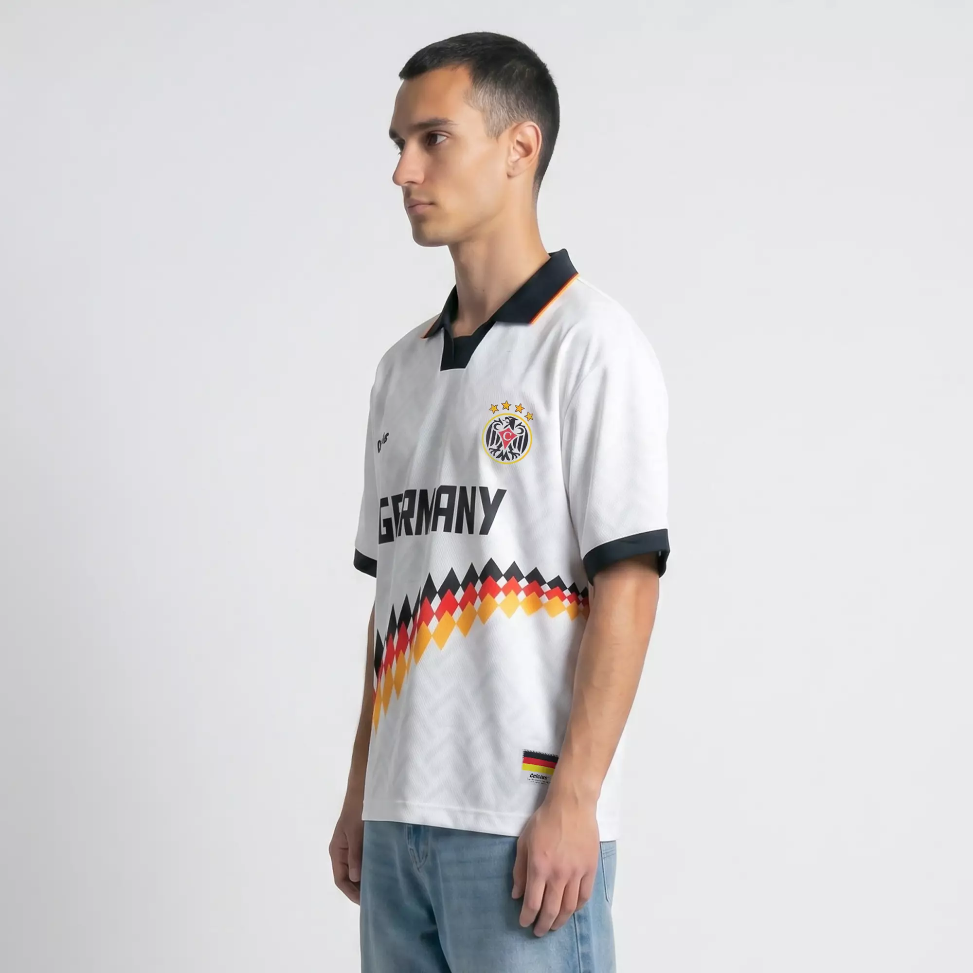 CELCIUS German Waving Flag Jersey LIN001927C Off White