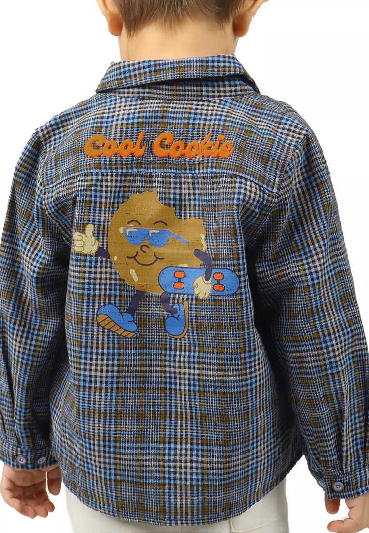 Buy Gingersnaps Baby Boys Plaid Shirt with Back Graphics 2025