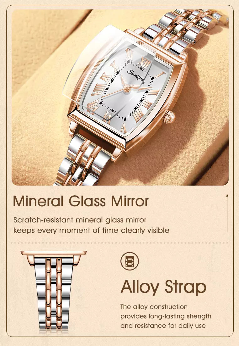 Jam Tangan Wanita Original Vintage Roman Design Anti Air Tali Alloy Jam Tangan Cewek silverwhite