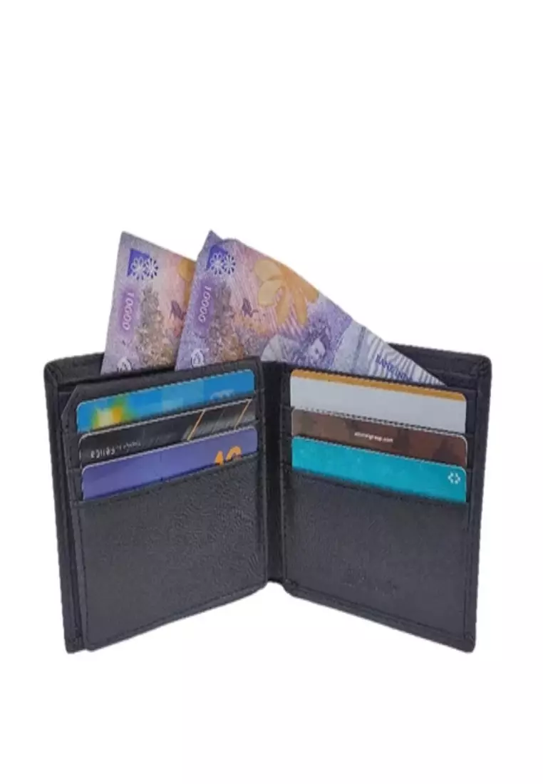 Grandir Dompet Lipat Pria Dompet Pendek Kulit PU Men Short Wallet 0911422503BLA