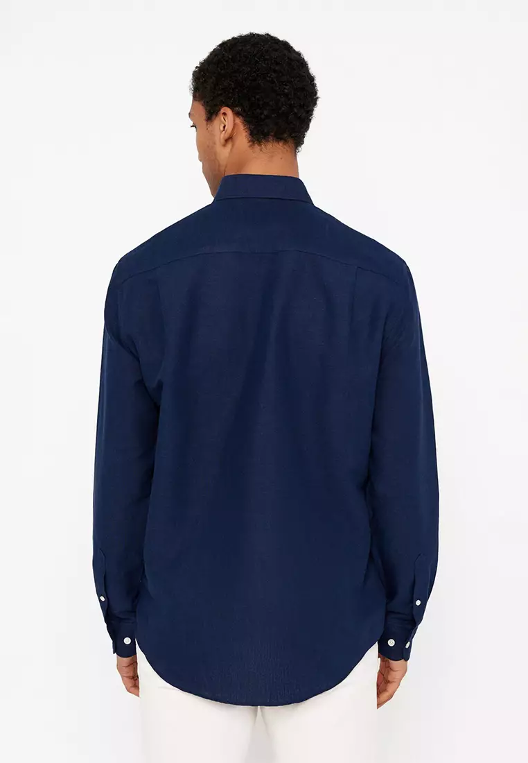 Plain Cotton Linen Shirt