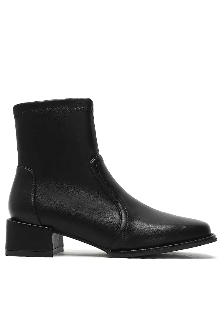 Discount on Twenty Eight Shoes  shoes - SKU: Round Toe Microfiber Leather Ankle Boots 839-1