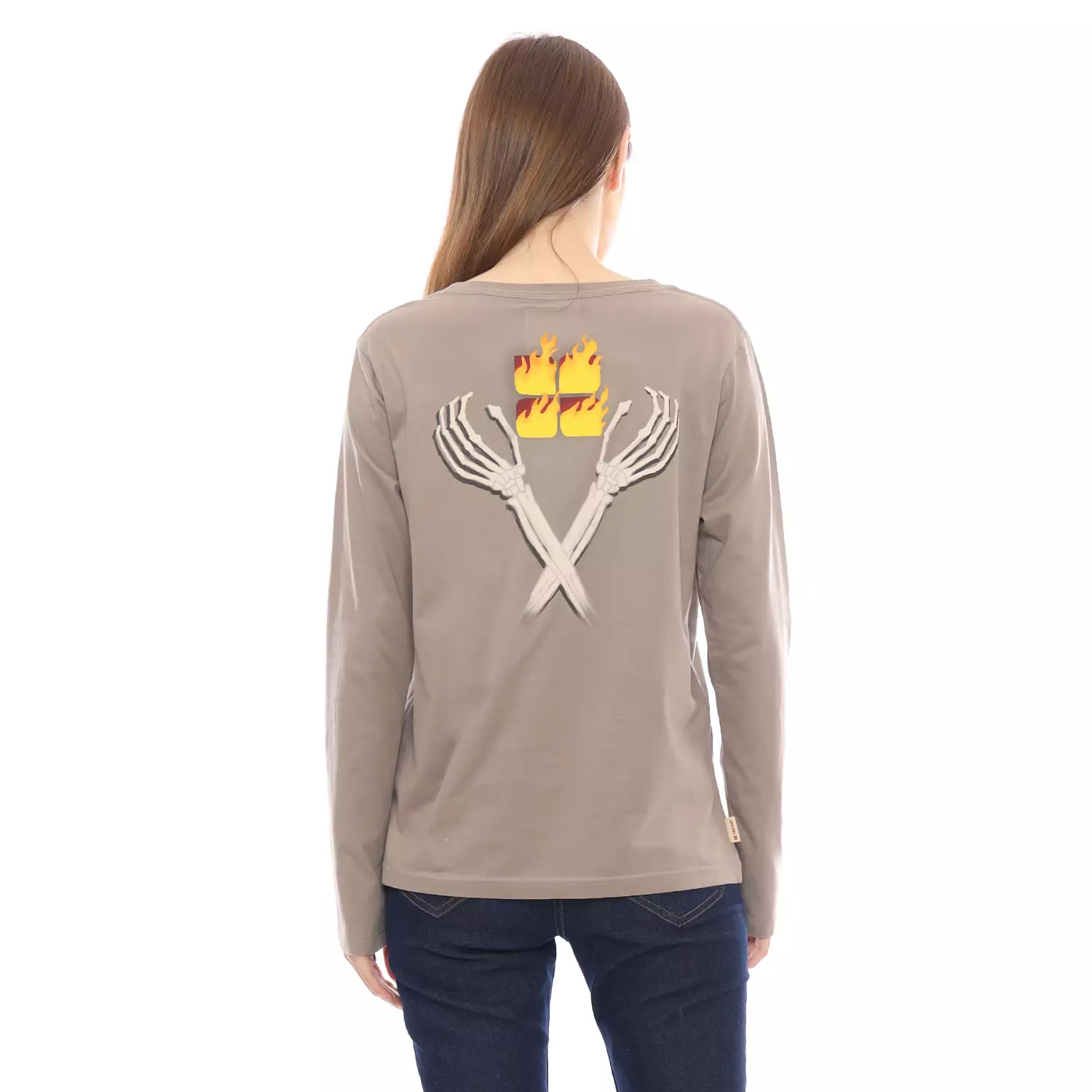 Insight Kaos Lengan Panjang Wanita B Fiery Bone Long Tee Planet Surf