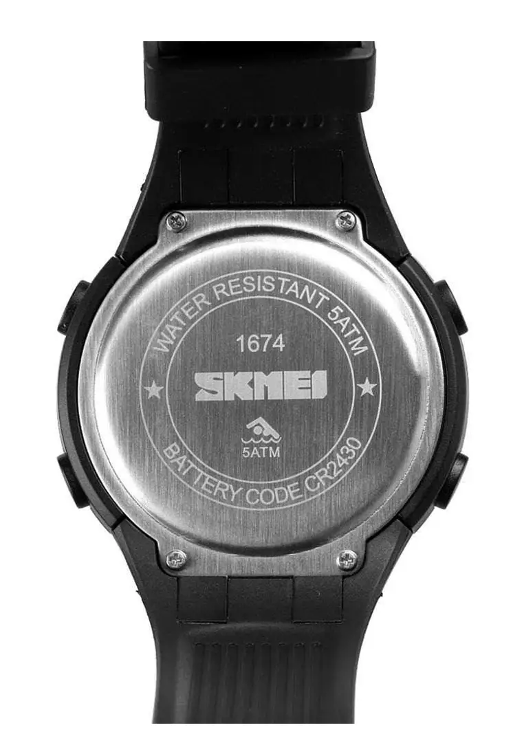Jam Tangan Digital Pria Waterproof Many Function Strap Tali Material PU VR10 ORIGINAL