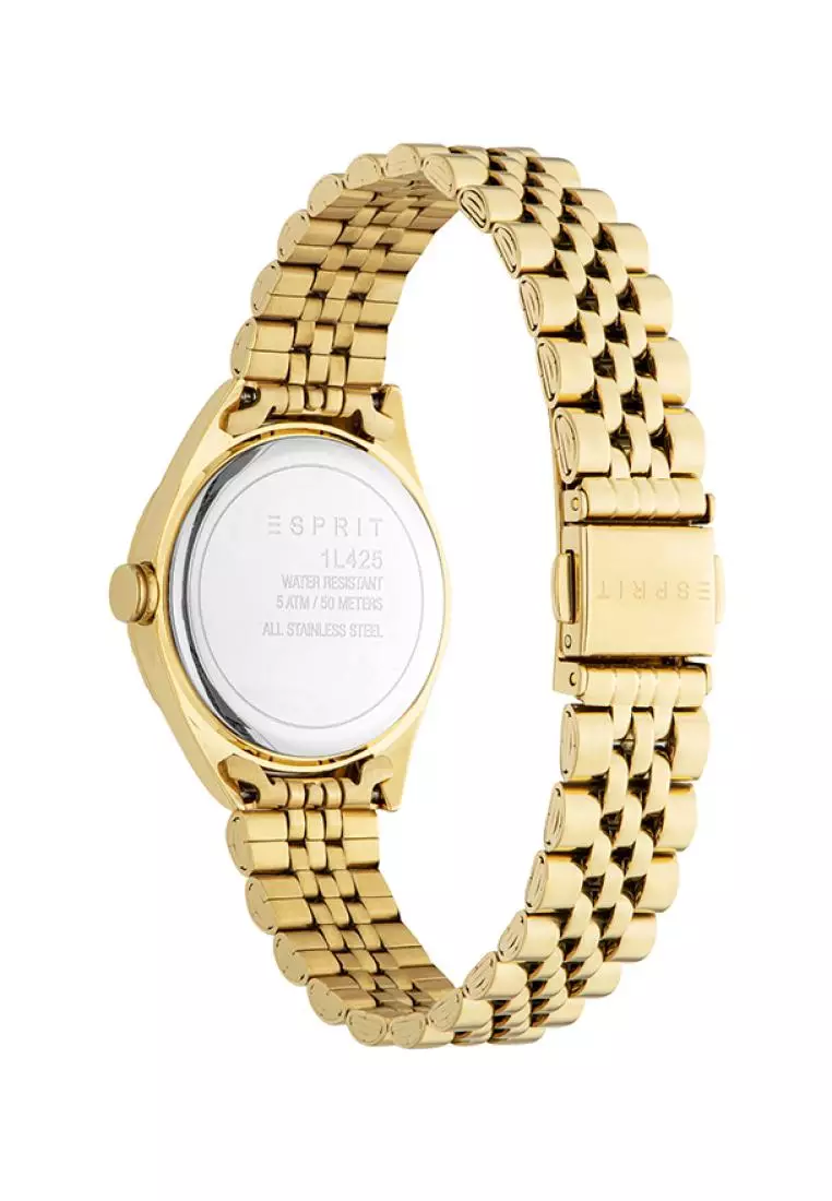 Buy ESPRIT Esprit Kinsley Gold Stainless Steel Analog Quartz Watch For ...