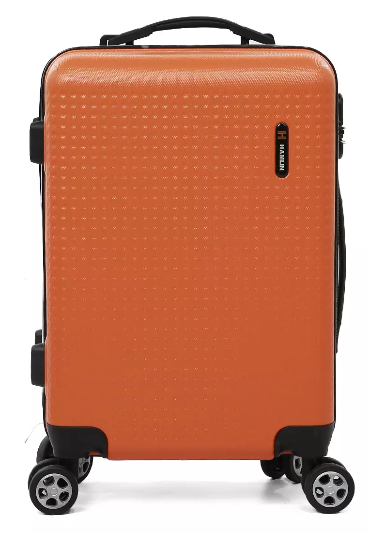 Carlton Koper Hardcase Unisex Size 20 Inch Dual Tone Color Large Compartment Suitcase Code Lock System Material ABS+PVC Coated ORIGINAL - Orange Blue