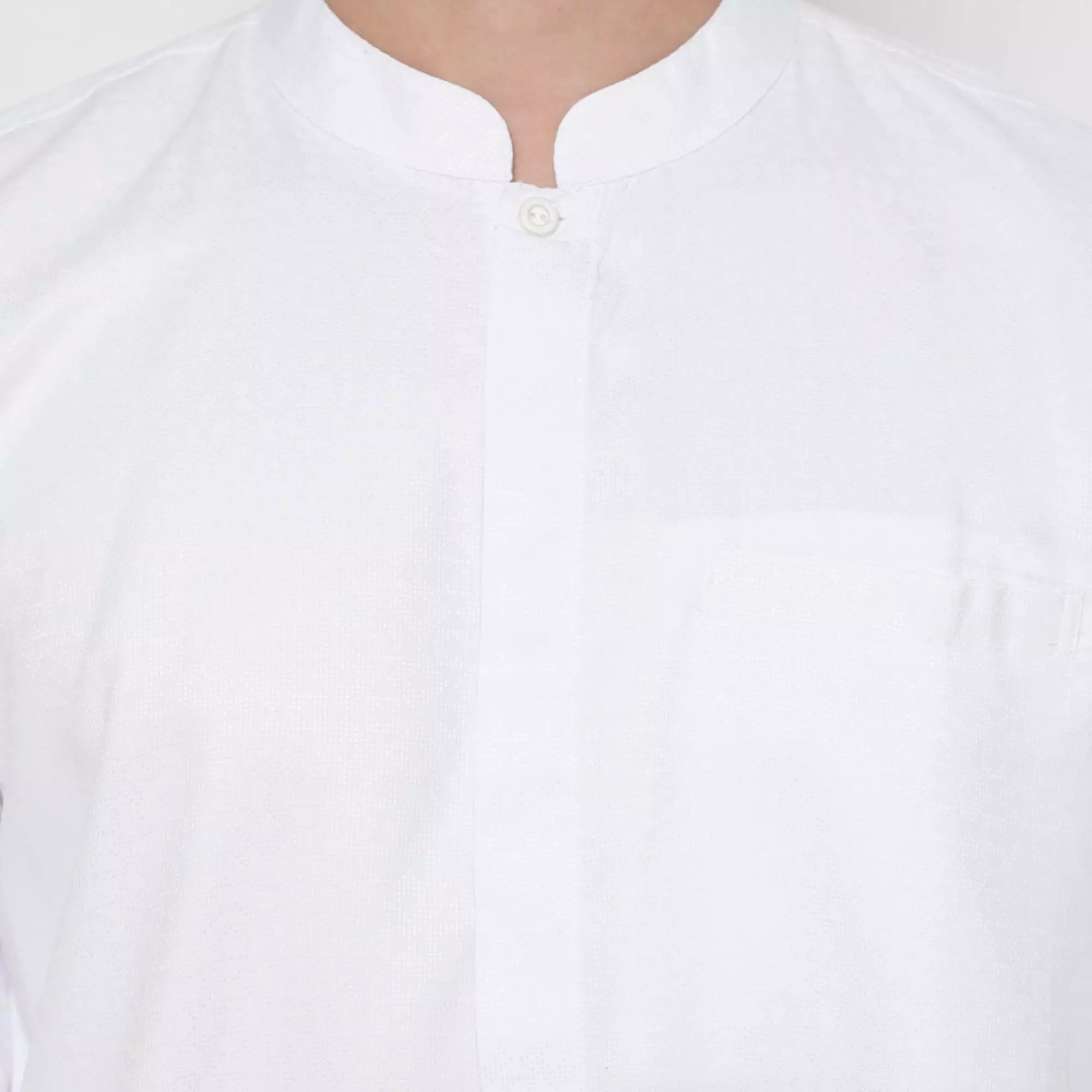 Platini Kemeja Koko Pria Lengan Panjang Katun Putih 961241