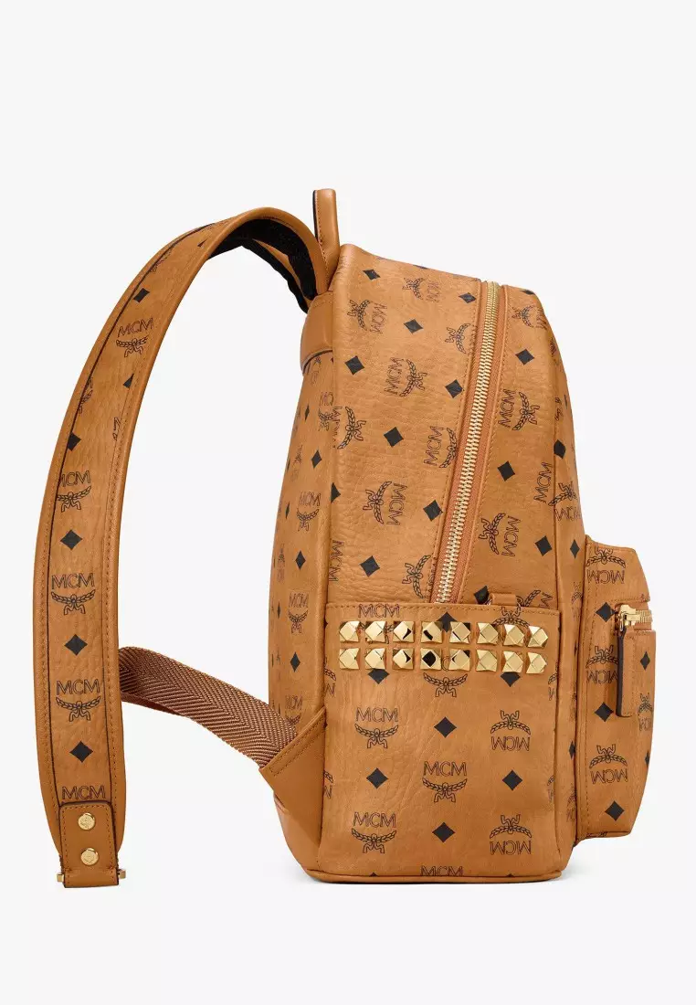 Mcm stark side hotsell studs backpack in visetos