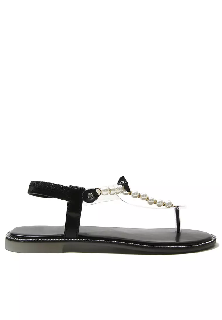 Discount on Twenty Eight Shoes  shoes - SKU: Pearl Strap Flat Toe Sandal Ylt888-19
