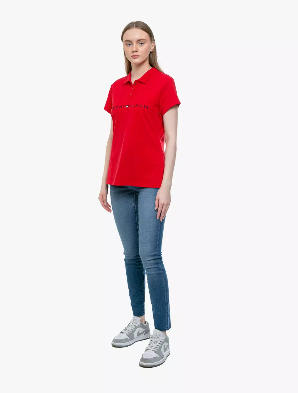 TOMMY HILFIGER - SLIM CRPRT LOGO POLO - RED - RED