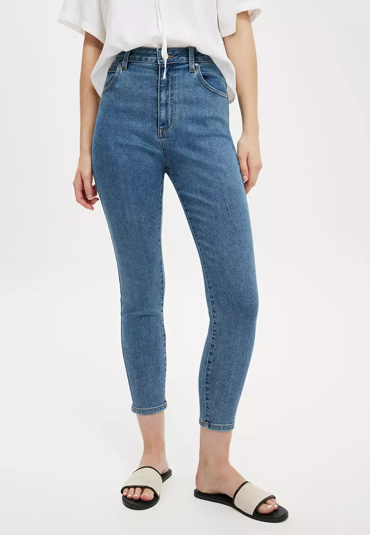 Jual Cotton On High Rise Cropped Skinny Jeans Original 2025