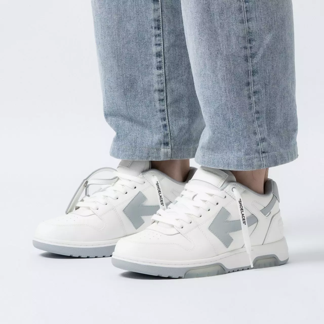 Of Office Grey White Sneakers Jual Off-White Out Of Office