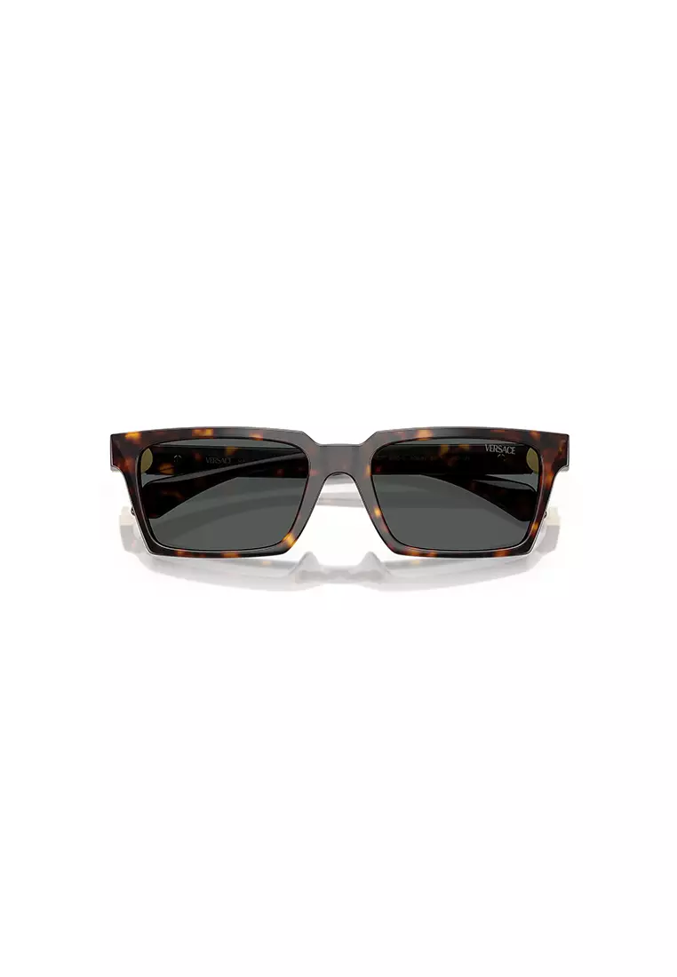 [Buy 1 Gift 3] Men's Rectangle Frame Brown Injected Sunglasses - VE4490U