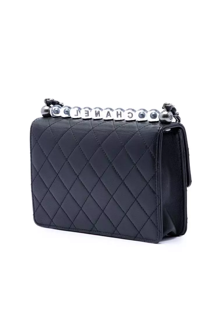 Pre-Loved Chanel Medium Quilted Goatskin Chic Pearls Flap