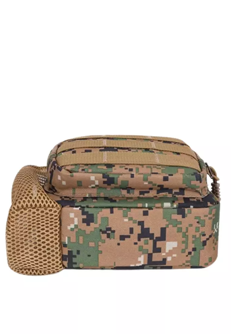 Cyrill Tas Selempang Crossbody Unisex Sling Bag Design Casual Material Oxford ORIGINAL - Brown Green