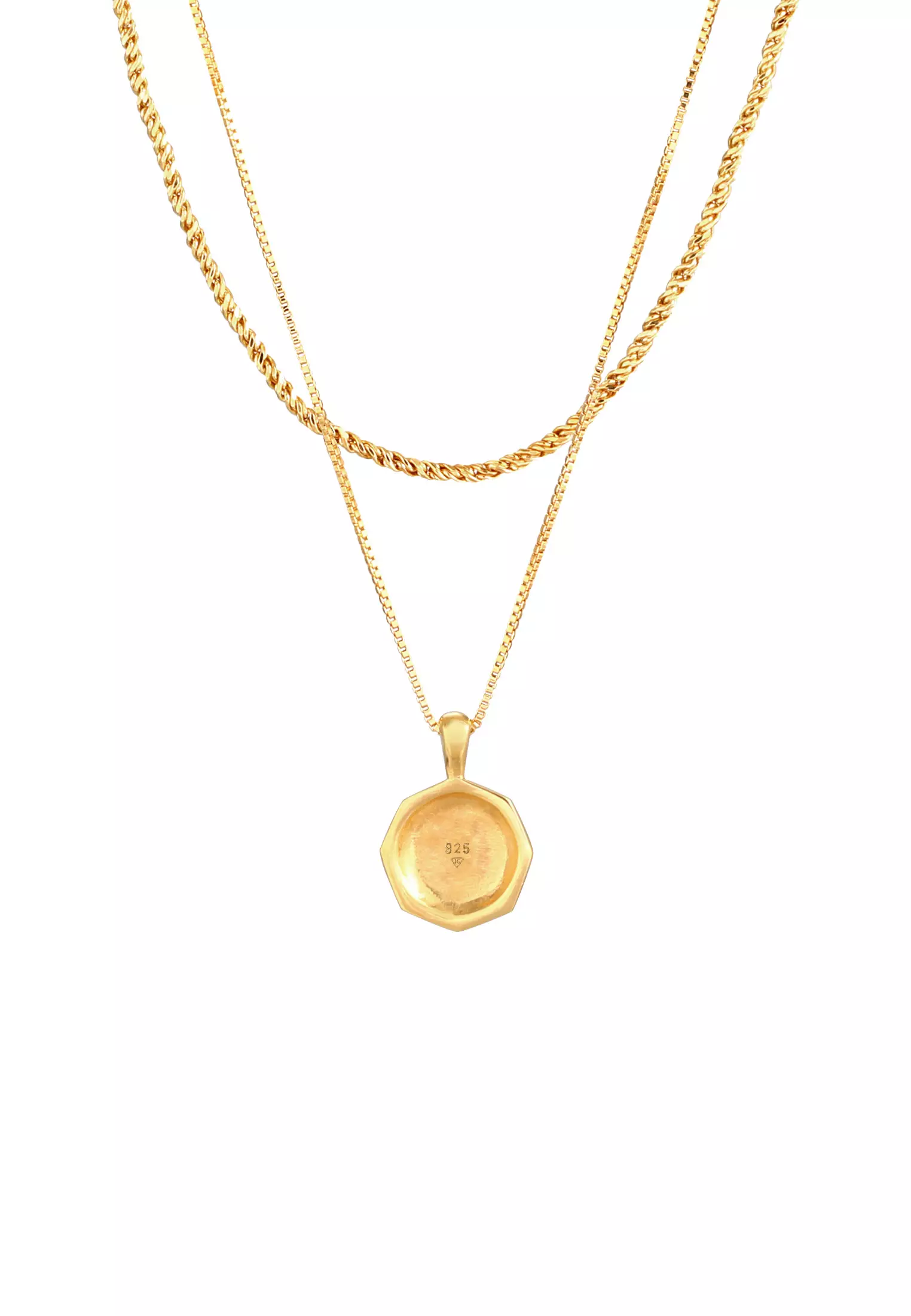 Gold coin layered necklace store