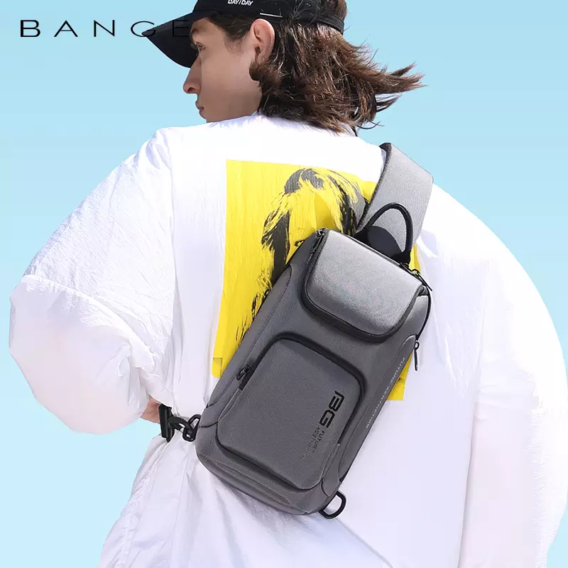 Bange BG7565 Tas Selempang Sling Bag Pria - GREY