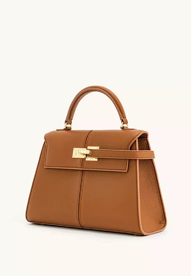 Elise Large Top Handle Bag - Brown
