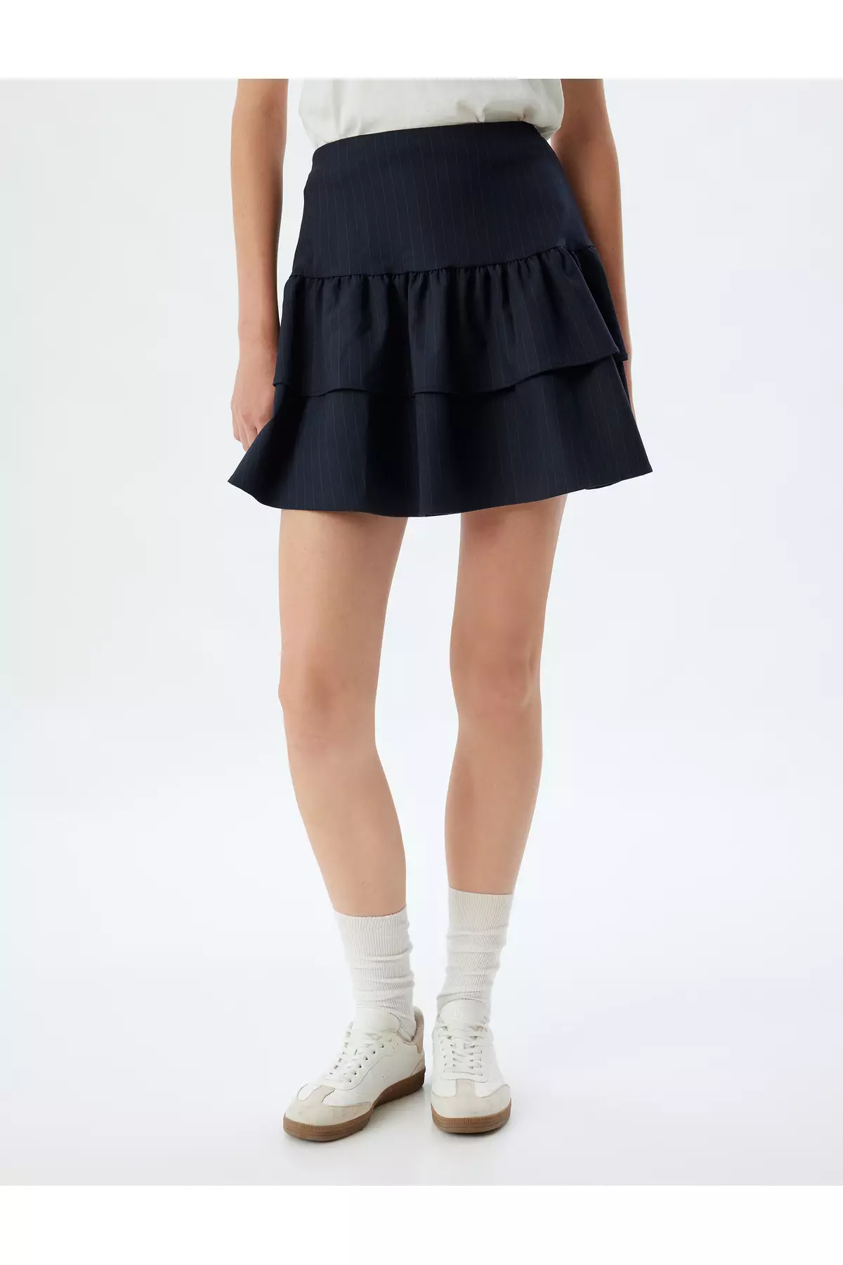 Mini Flounce Skirt Layered Relaxed Cut