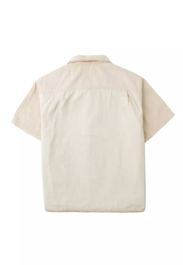 Desmond Panama Shirt with Embroidere d Stripes