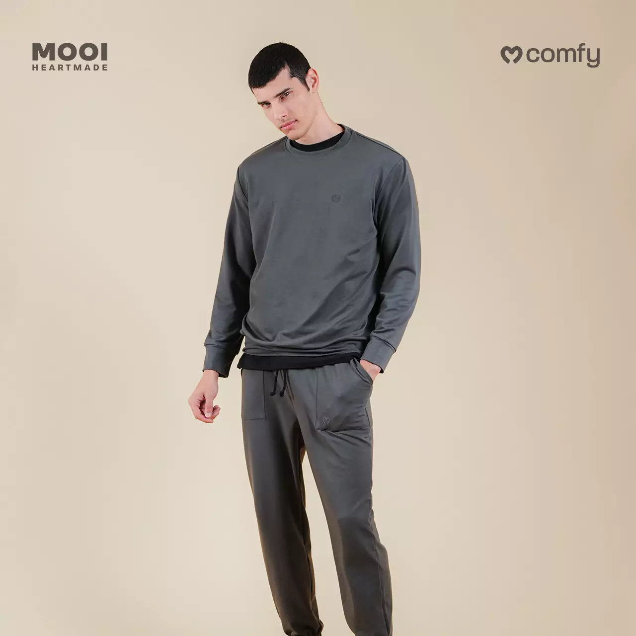 Mooi Sweater Dewasa Unisex Comfy Sweater Basic Adult - Sage Green