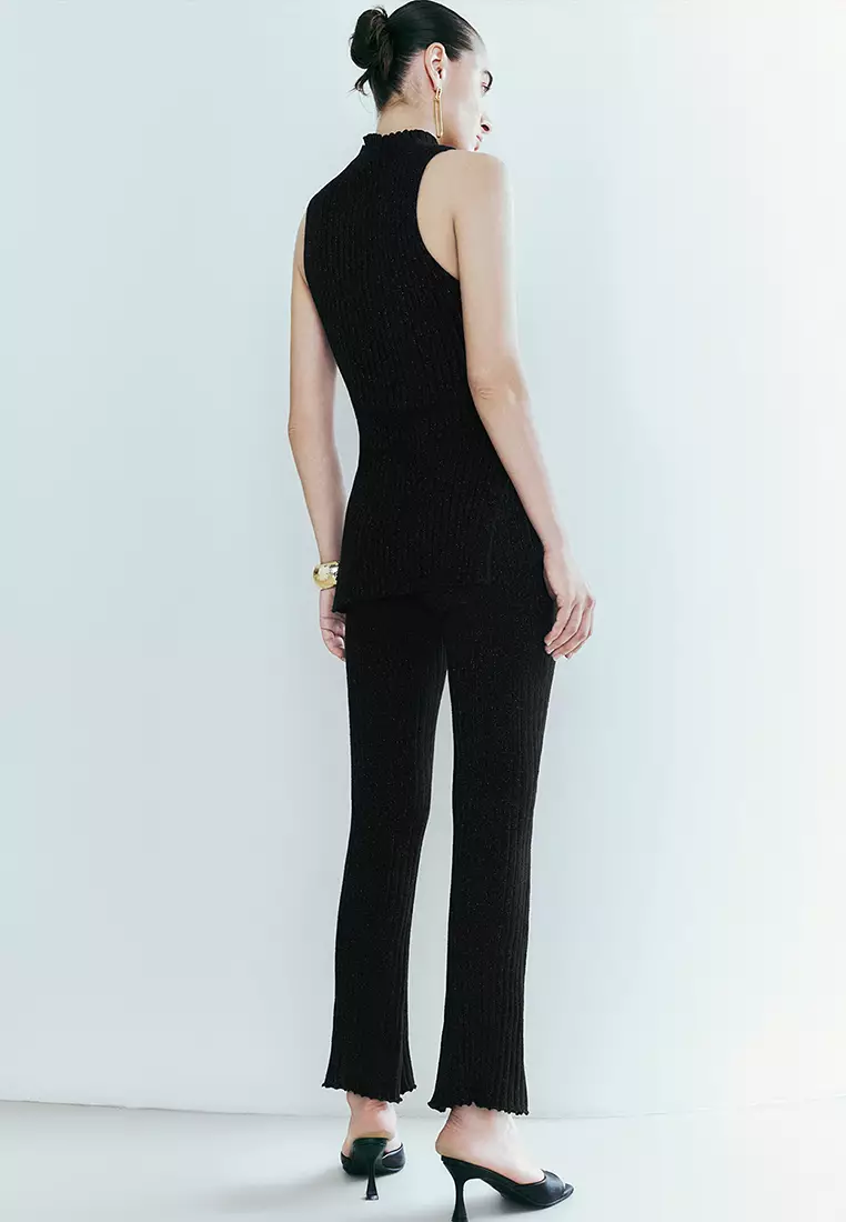 UR秋季新款女装温柔气质细闪软糯修身针织衫UWG940228