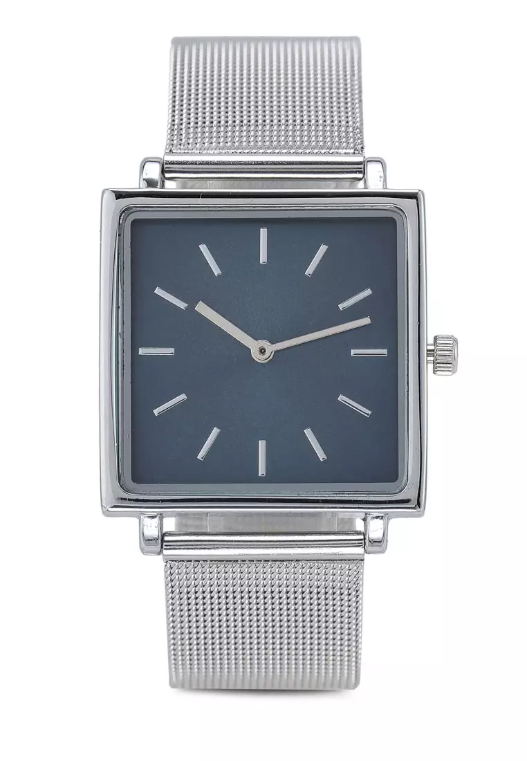 Square face silver ladies cheap watch